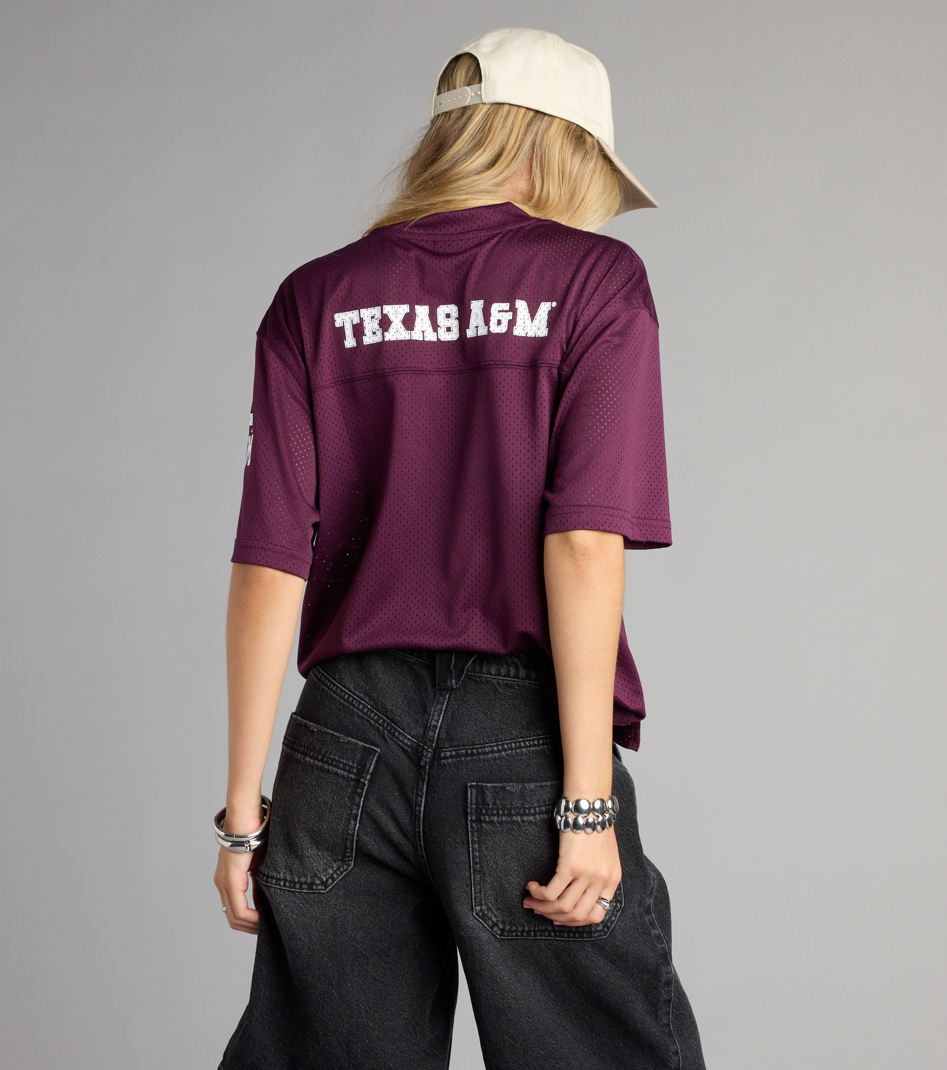 Squad Goals Texas A&M® Cropped Jersey Top - Image 2