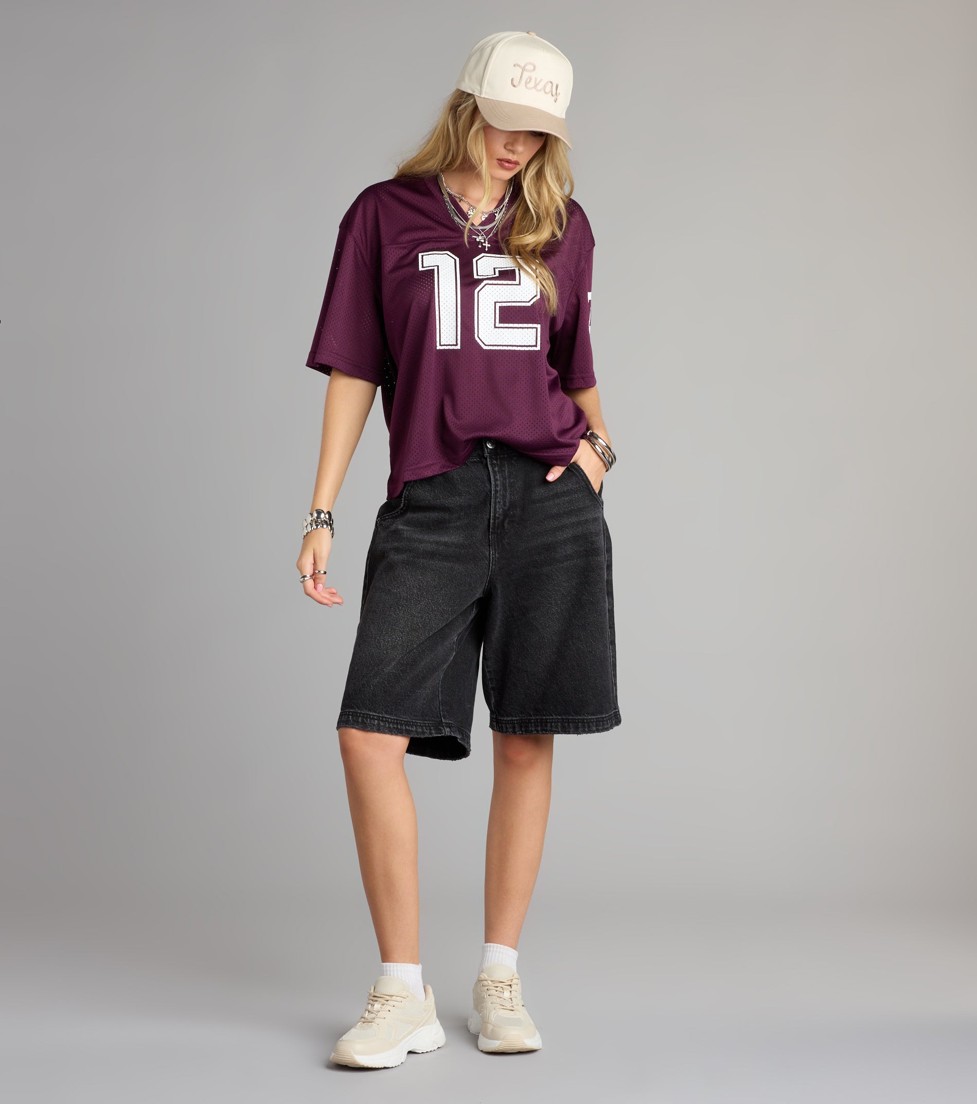 Squad Goals Texas A&M® Cropped Jersey Top - Image 3