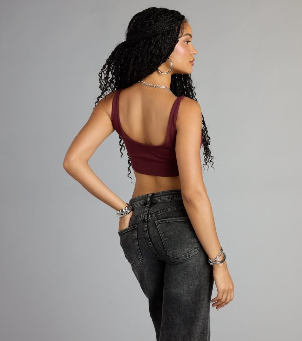 Smart Looks Texas A&M® Cropped Tank Top - Image 2