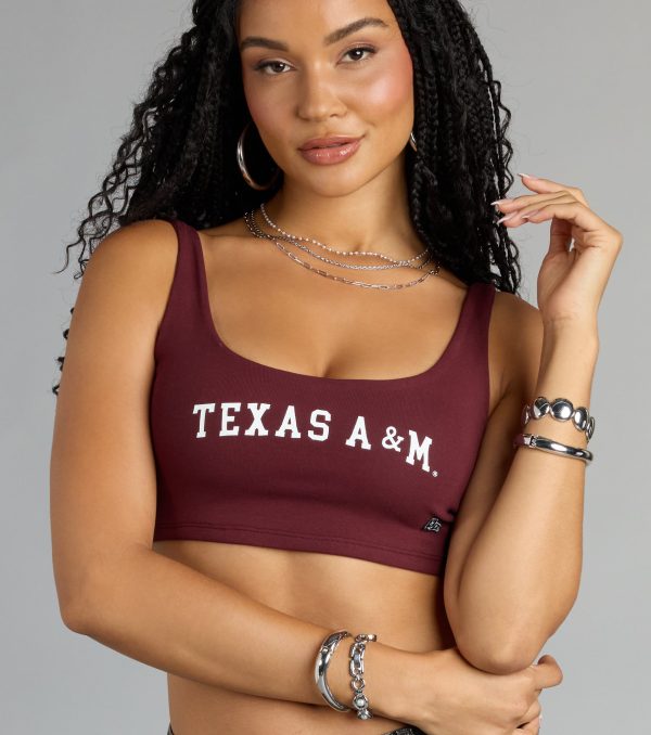 Smart Looks Texas A&M® Cropped Tank Top - Image 4