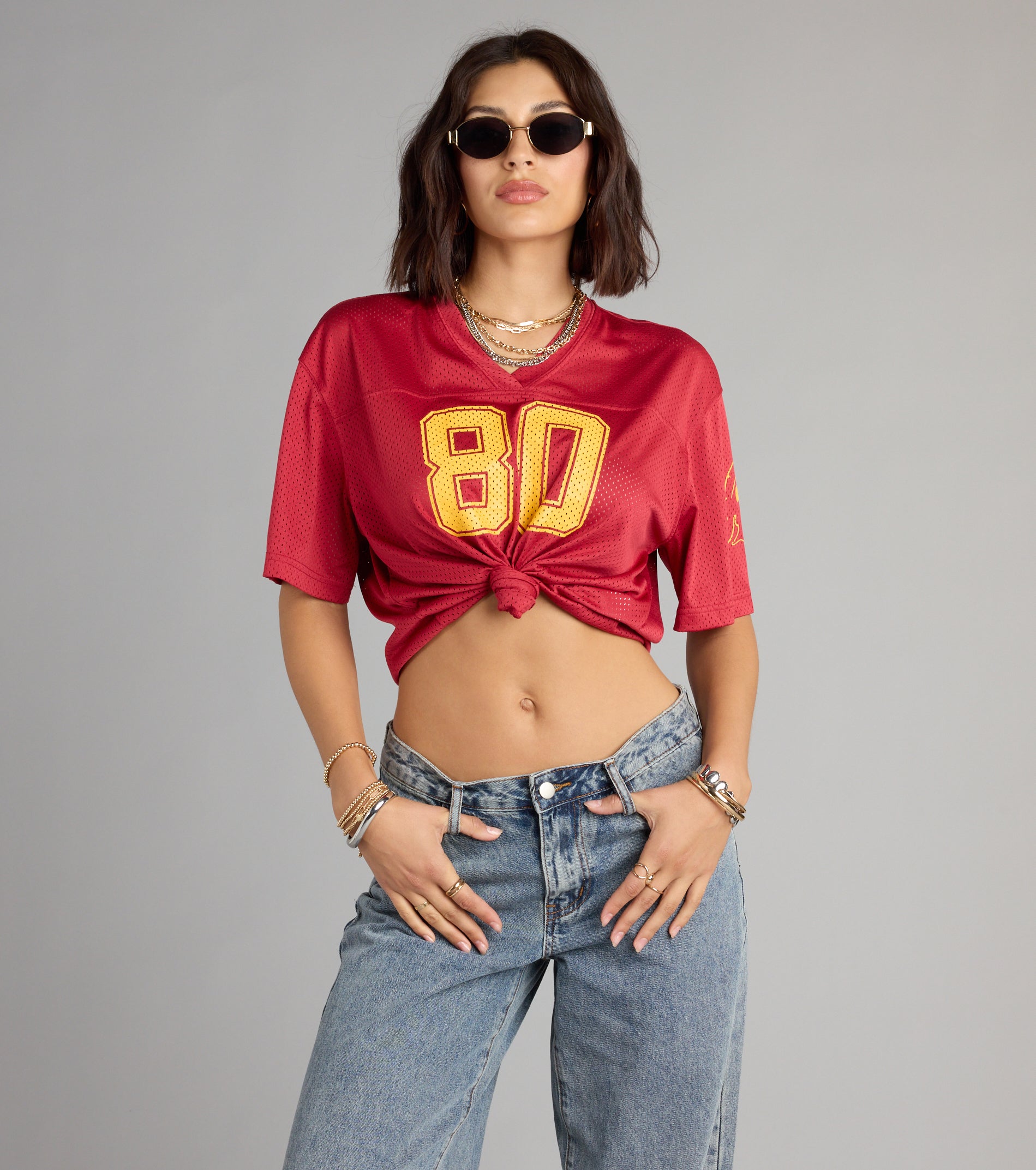 Fight On!® Babe USC® Cropped Jersey Top - Image 3