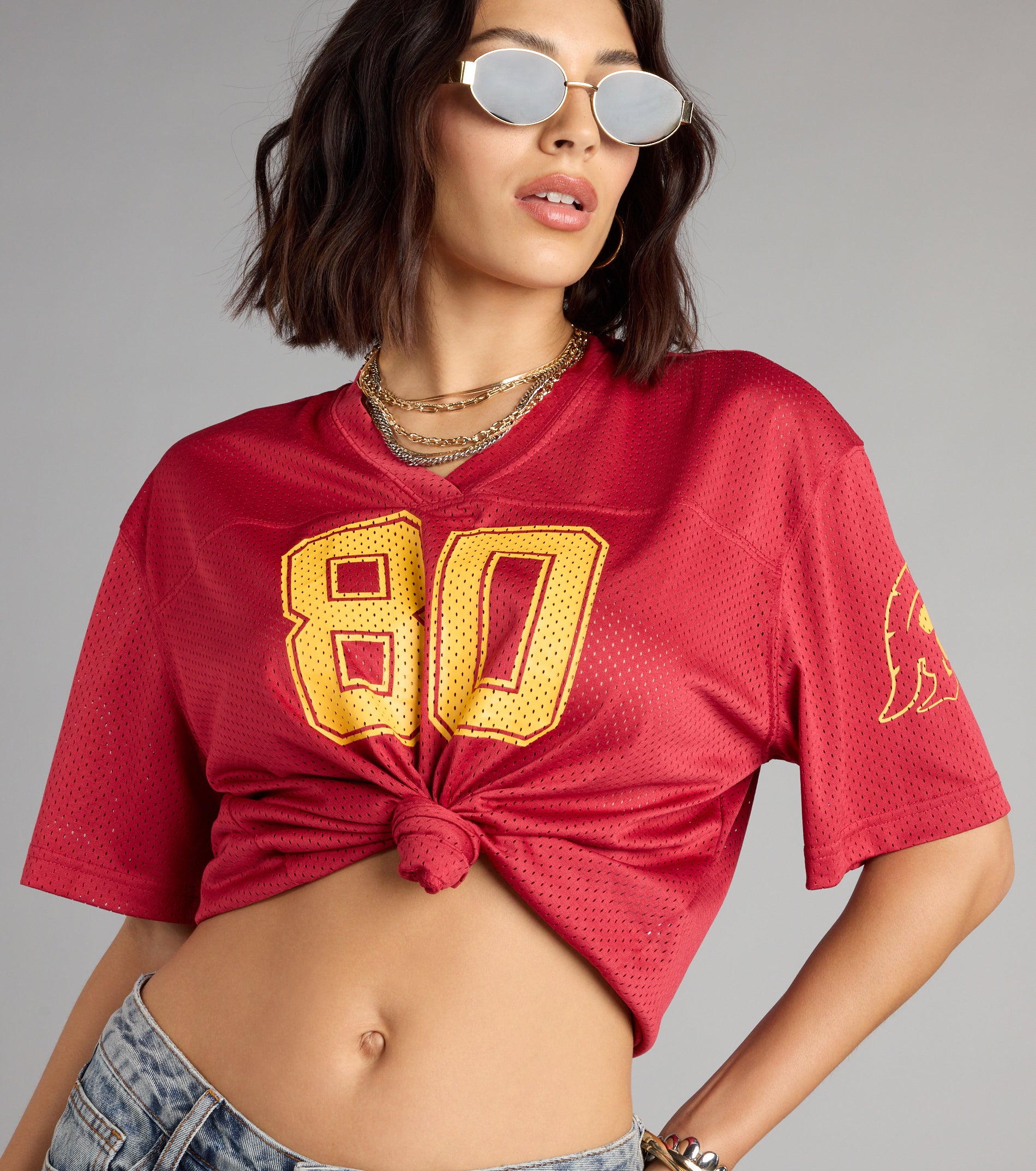 Fight On!® Babe USC® Cropped Jersey Top - Image 4