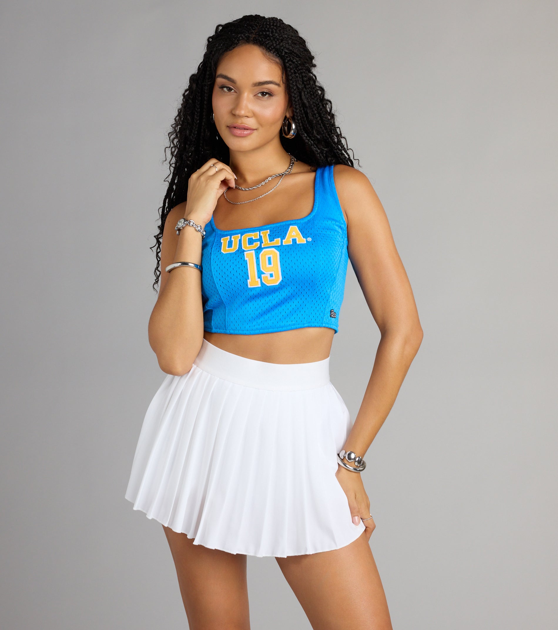 Game Day Glow UCLA® Jersey Corset Crop Top