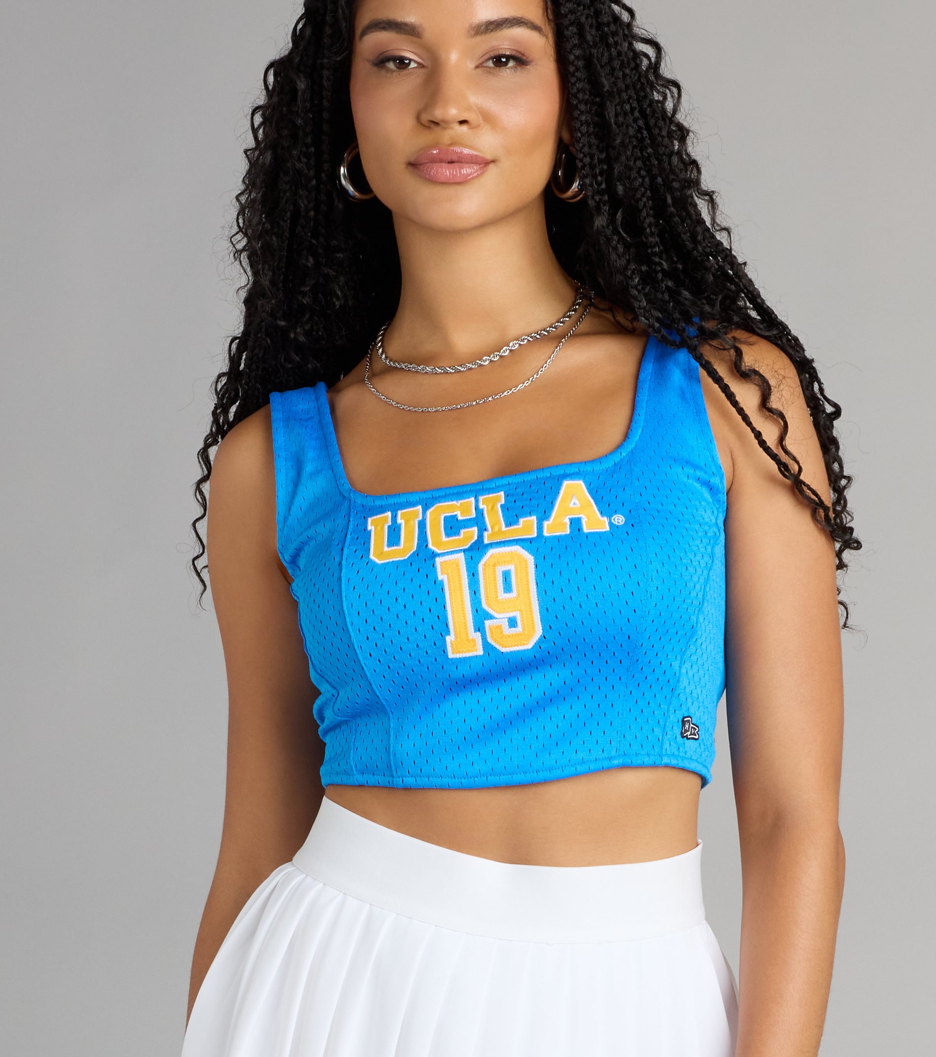 Game Day Glow UCLA® Jersey Corset Crop Top - Image 4
