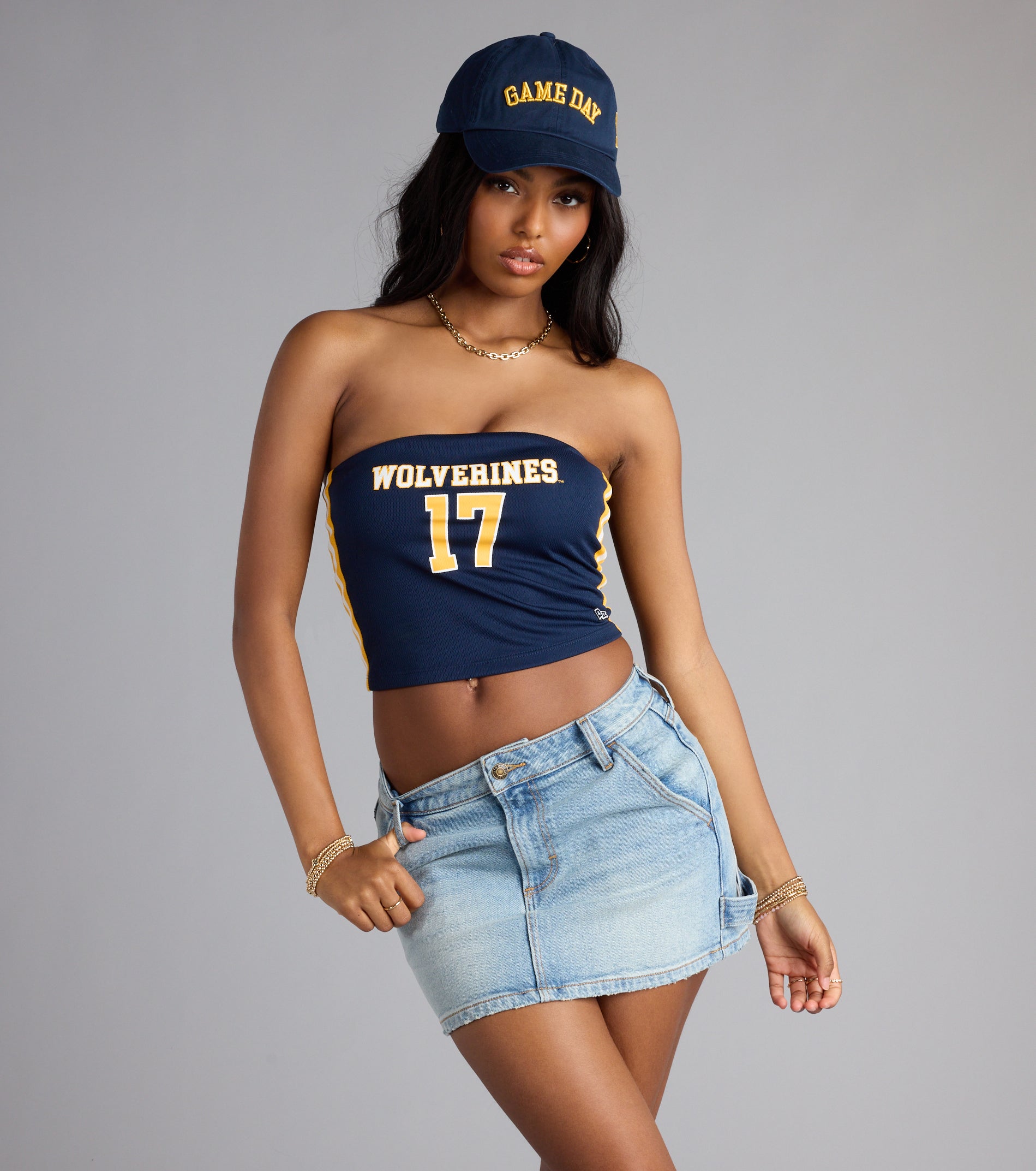 Game On Wolverines™ Jersey Tube Top - Image 4