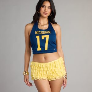 College Cutie Michigan® Jersey Halter Top