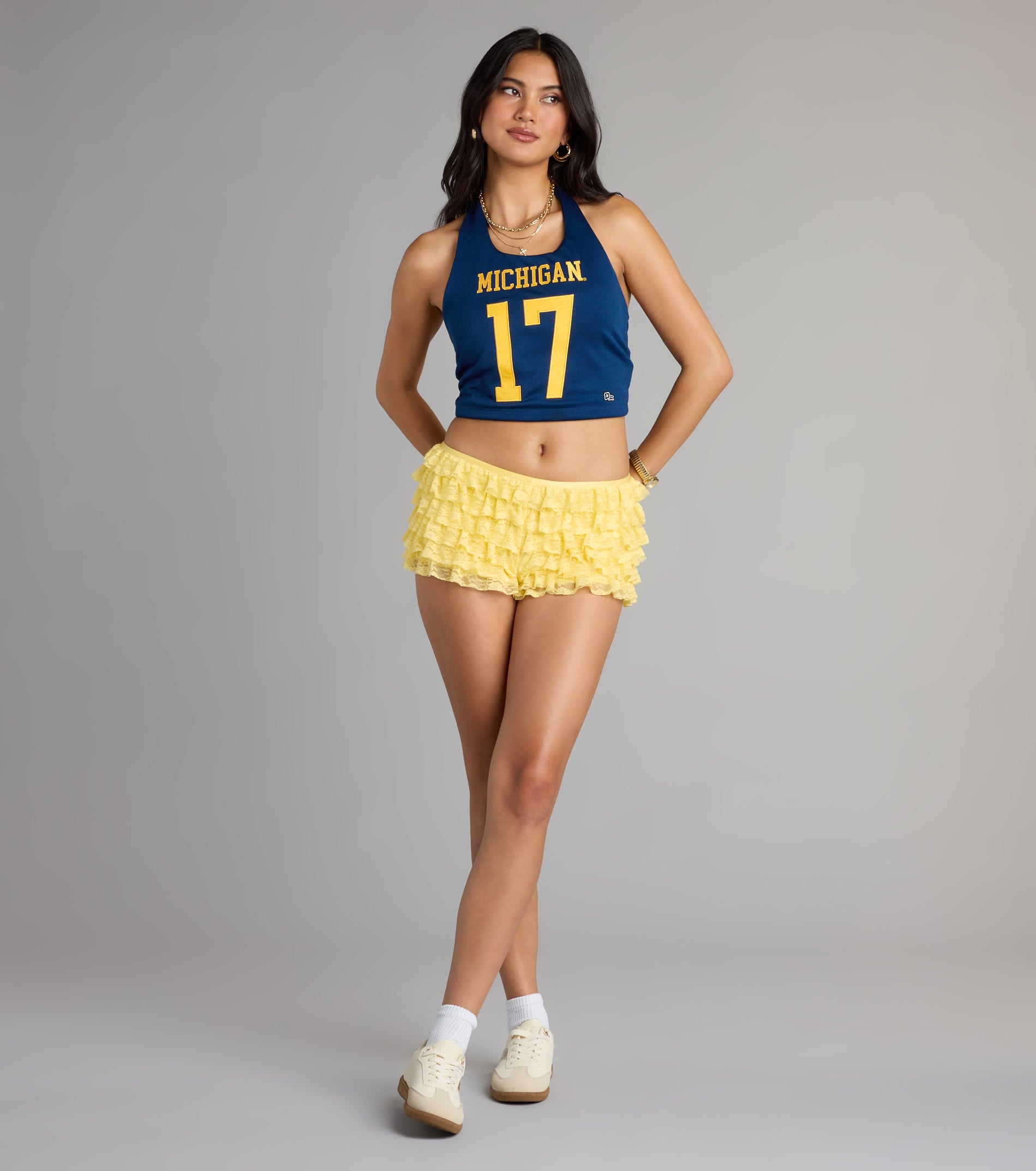 College Cutie Michigan® Jersey Halter Top - Image 3