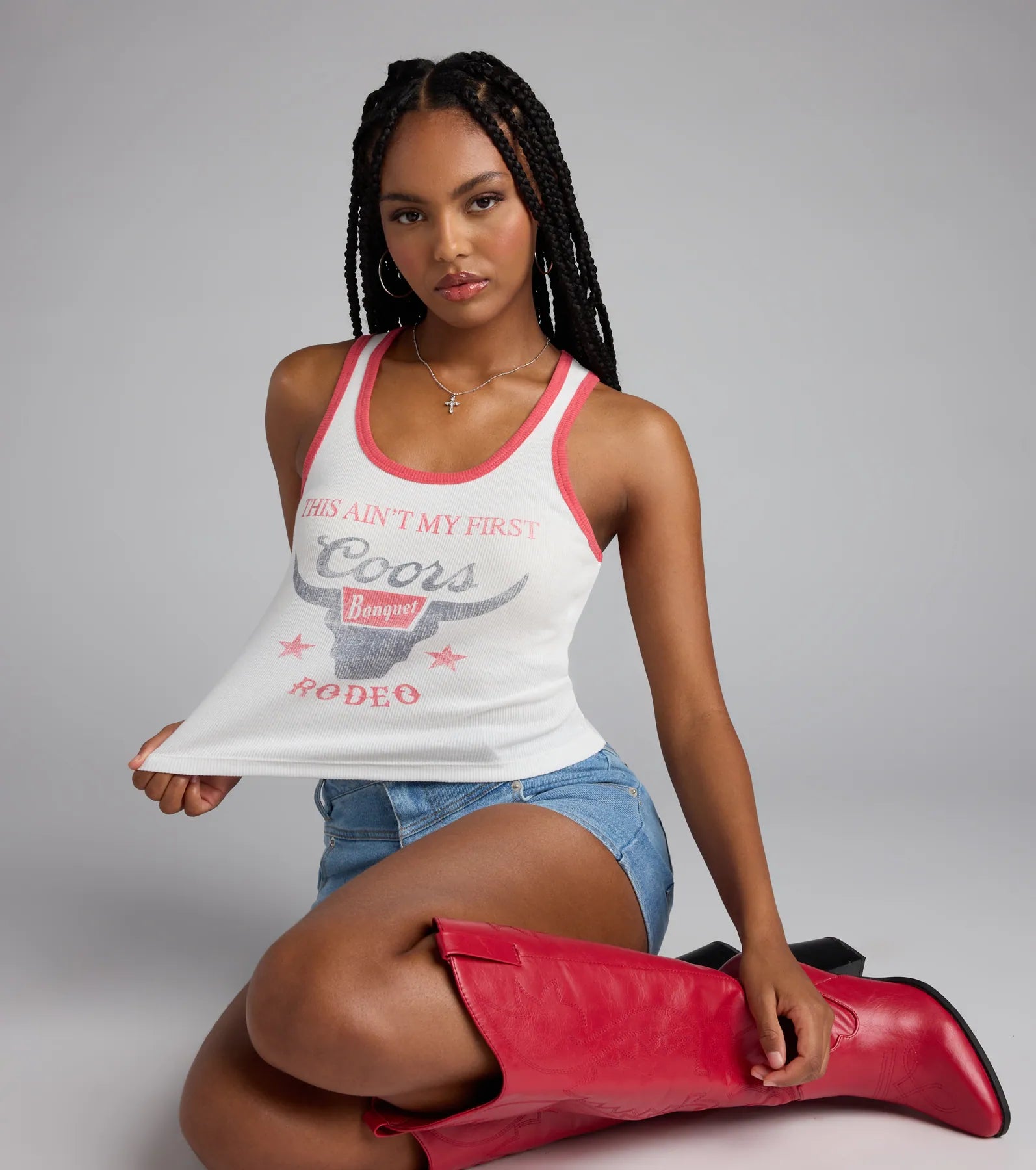 Coors ® This Ain't My First Rodeo Graphic Tank Top - Image 2