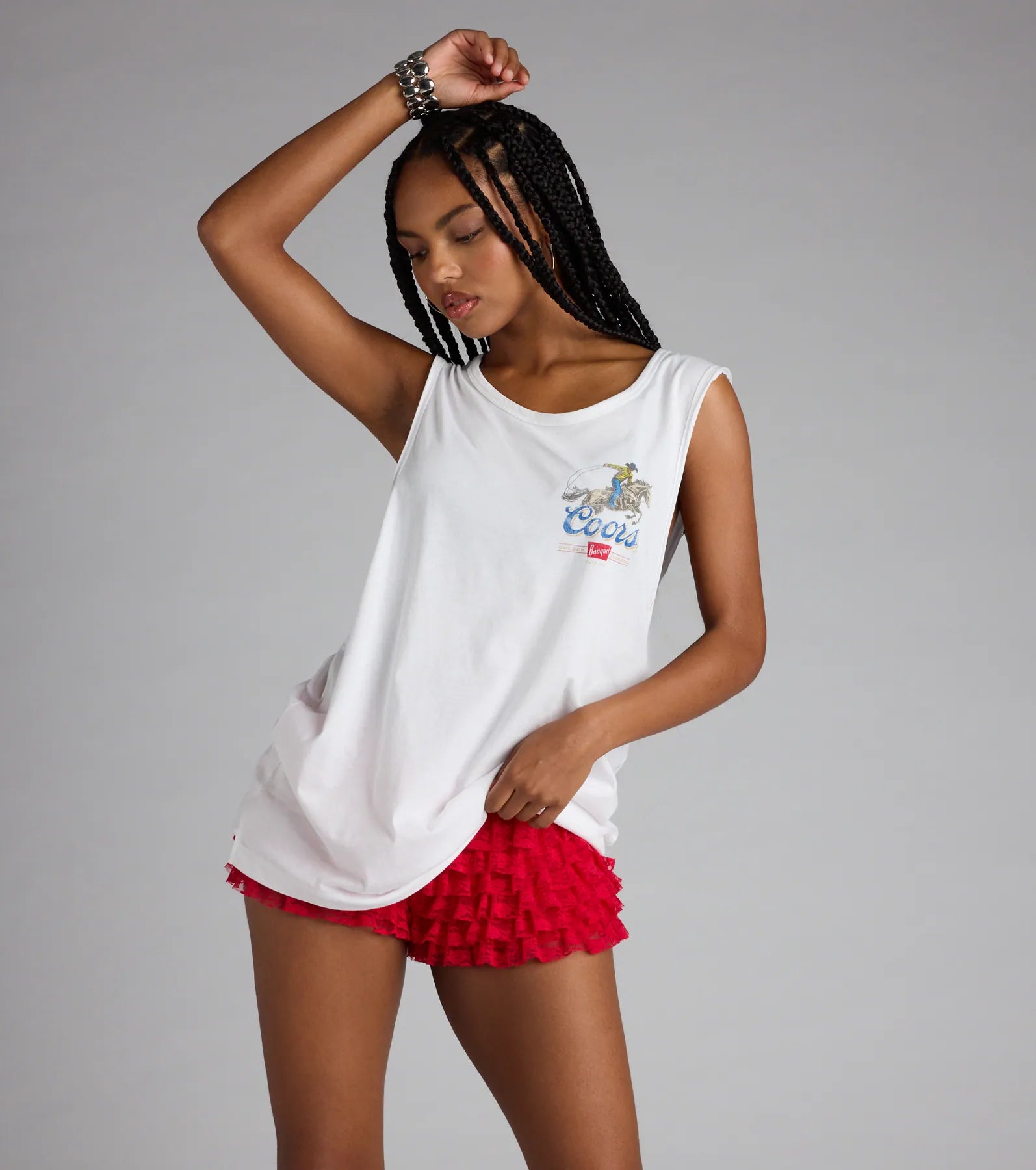 Coors Light ® Western Oversized Graphic Tank Top - Image 2