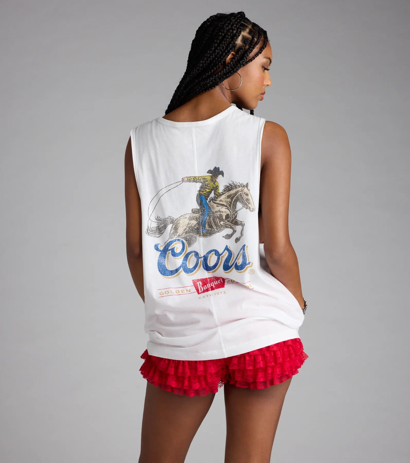Coors Light ® Western Oversized Graphic Tank Top - Image 3