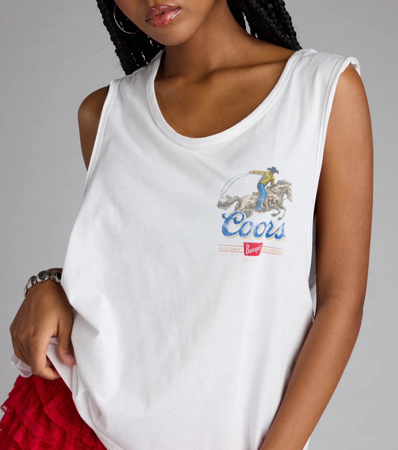 Coors Light ® Western Oversized Graphic Tank Top - Image 5