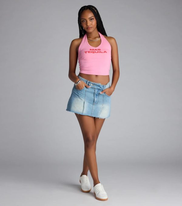 Mas Tequila Halter Crop Top - Image 3
