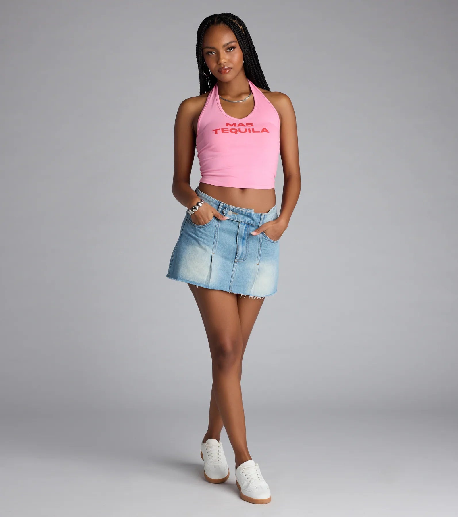 Mas Tequila Halter Crop Top - Image 3