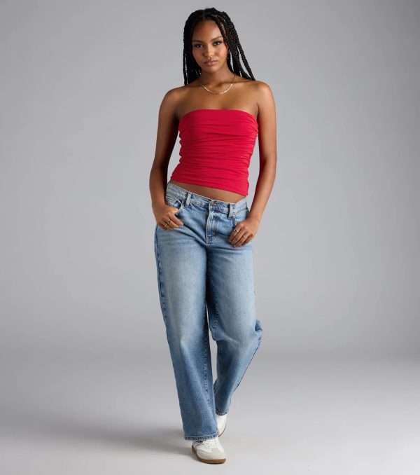 Cutest Vibe Ruched Knit Tube Top - Image 18