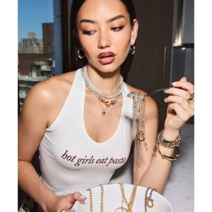 Hot Girls Eat Pasta Graphic Crop Top