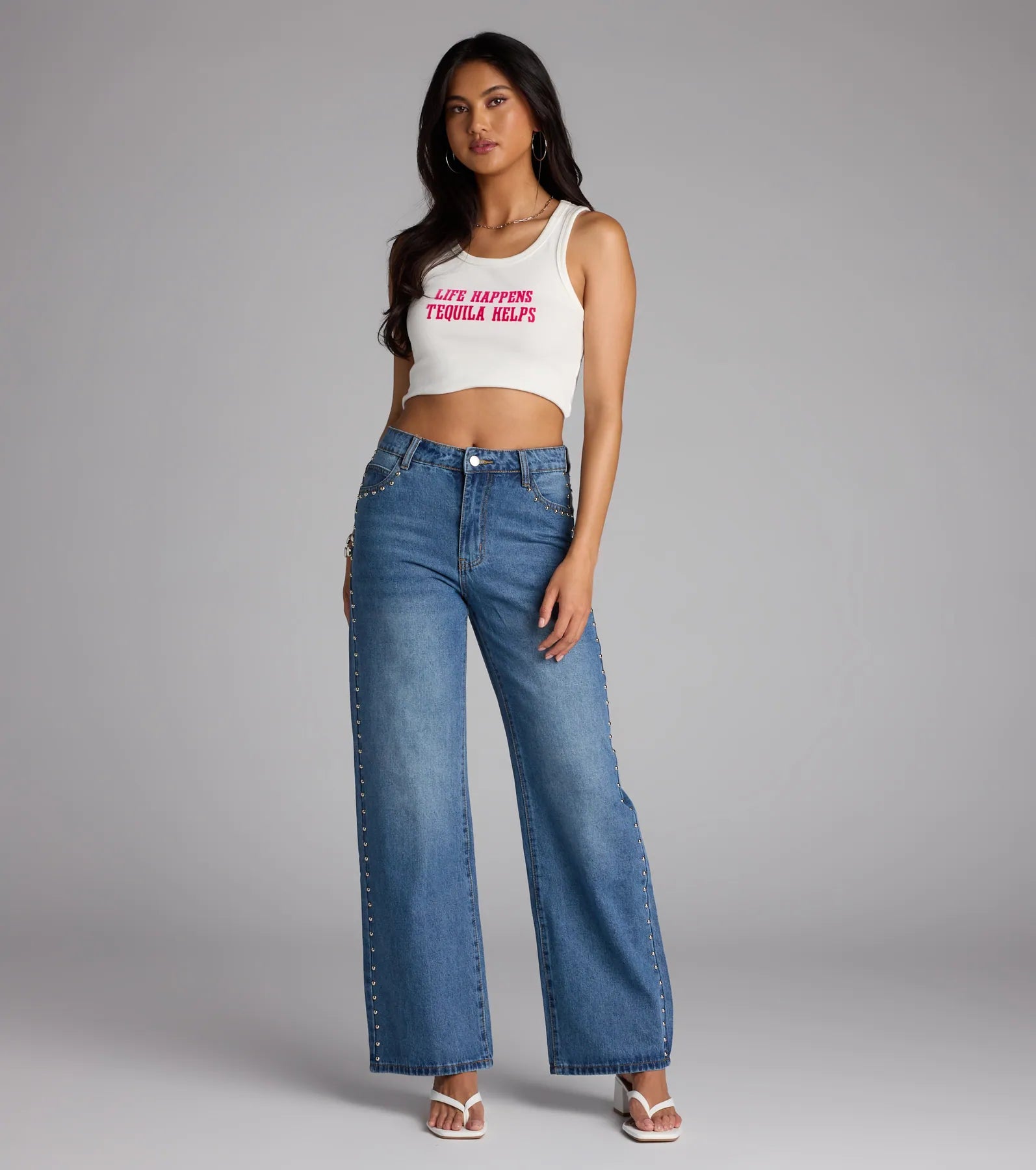 Tequila Made Me Do It Graphic Crop Top - Image 3
