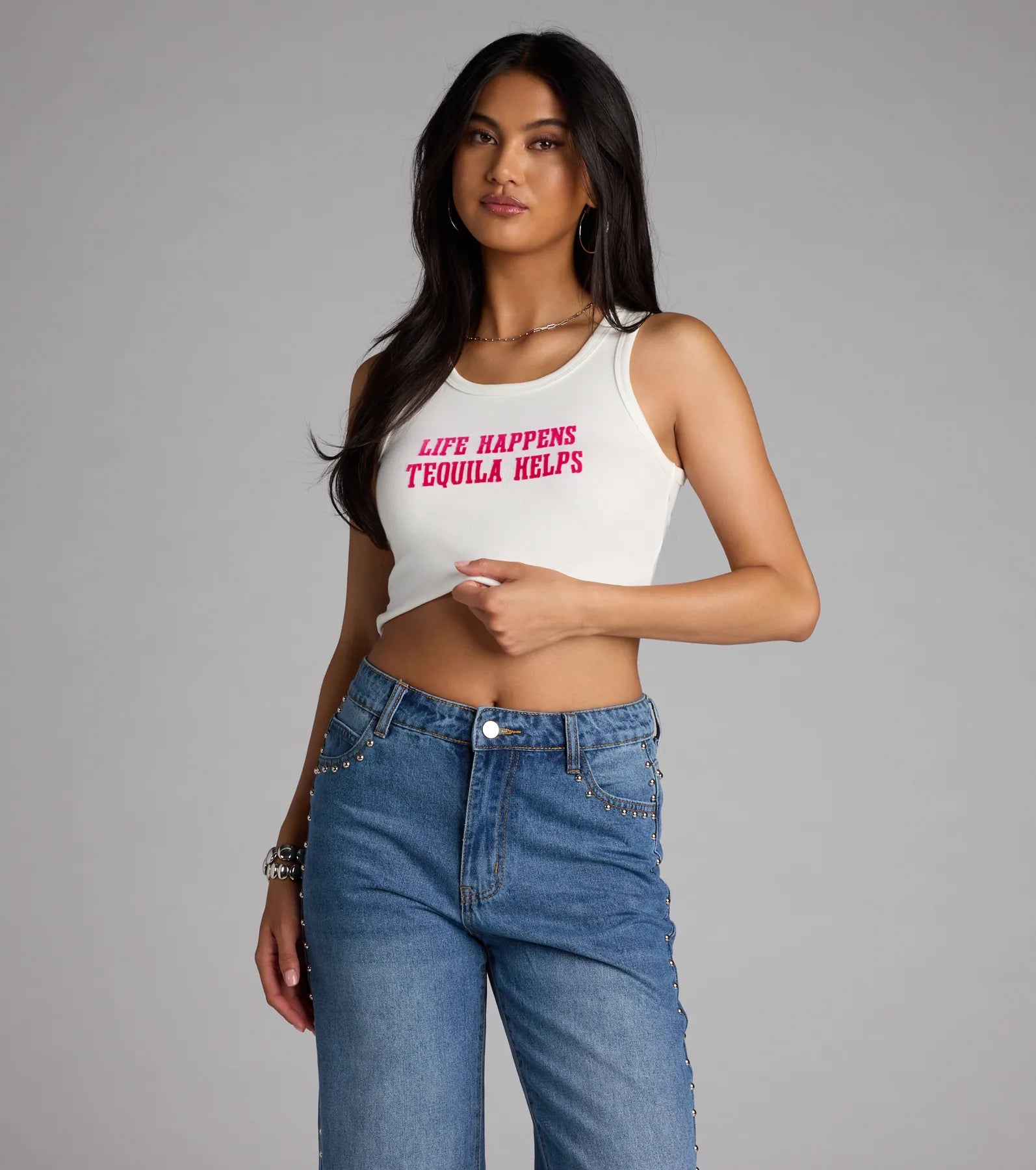 Tequila Made Me Do It Graphic Crop Top - Image 4