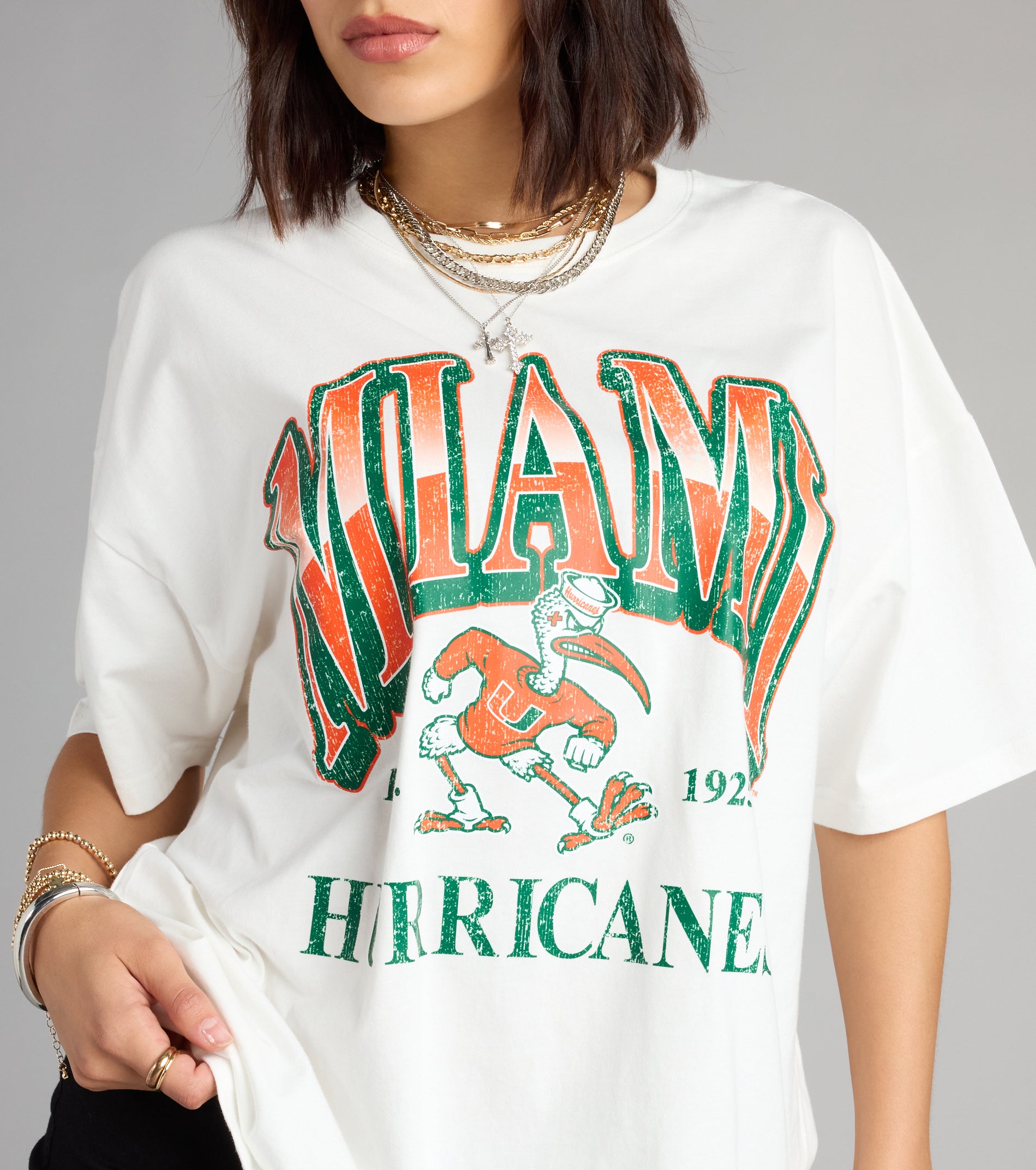 Game Day Heat Miami??Hurricanes Graphic Tee - Image 4