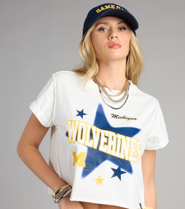 Star Status Michigan Wolverines™ Cropped Tee - Image 4