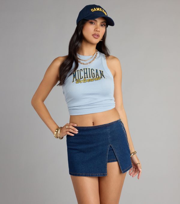 Michigan Wolverines??Winner Ribbed Tank Top