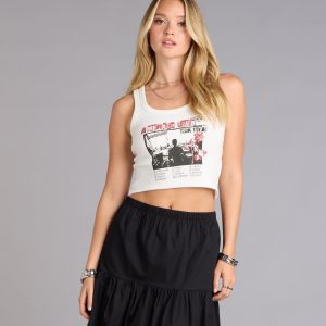 Retro Tour Graphic Crop Tank Top