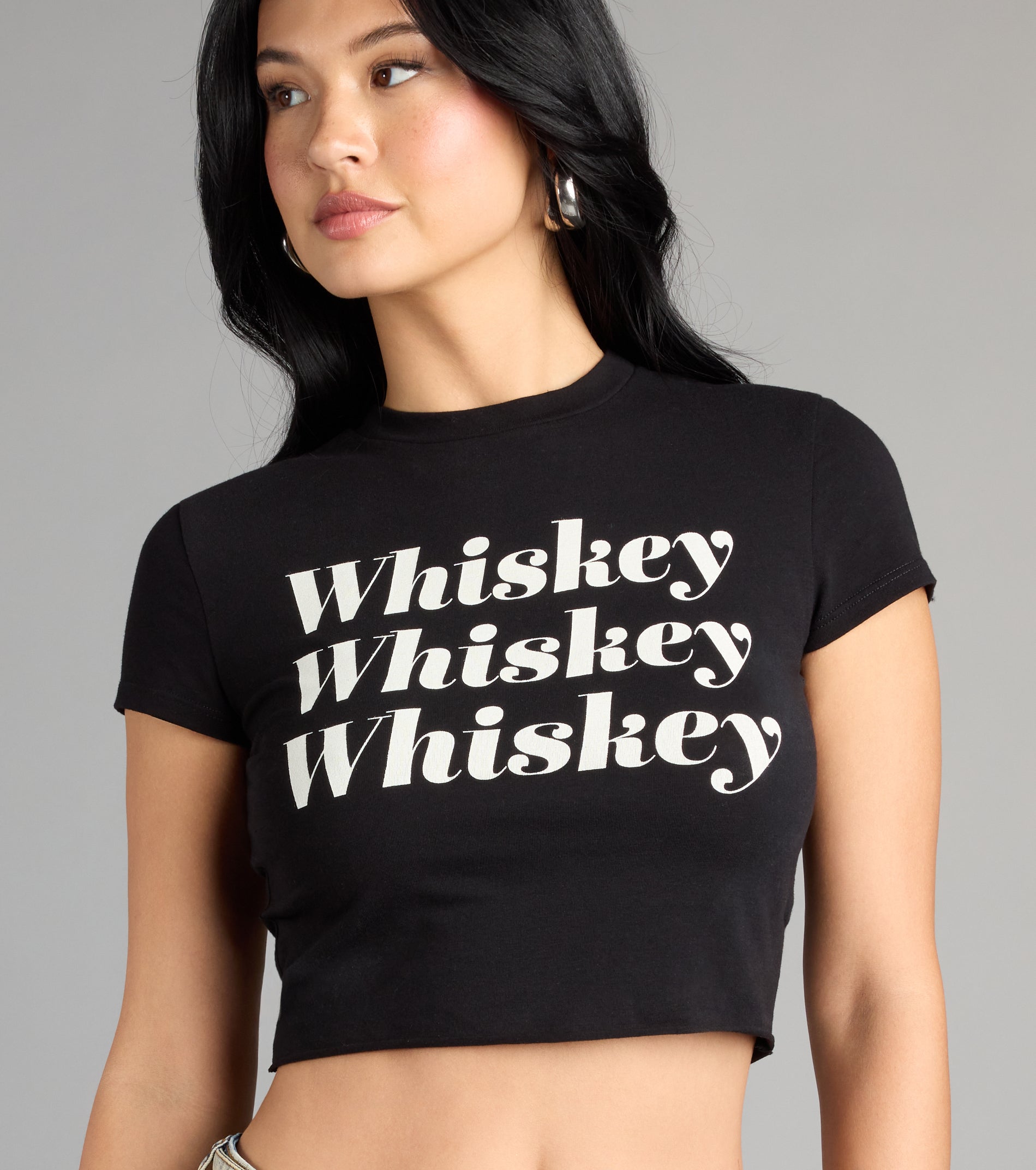 Whiskey Please Graphic Crop Tee - Image 4