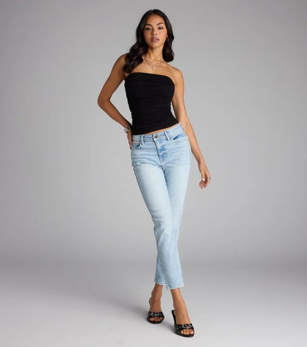 Cutest Vibe Ruched Knit Tube Top - Image 27