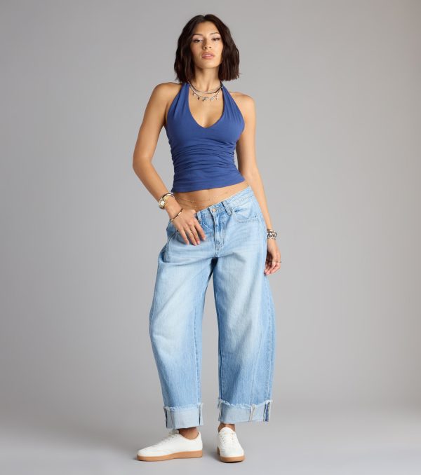 Feel The Vibes Halter V-Neck Crop Top - Image 19