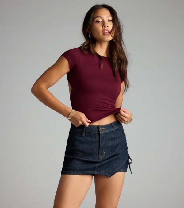 Baby Got Back Basic Crew Neck Crop Tee - Image 18