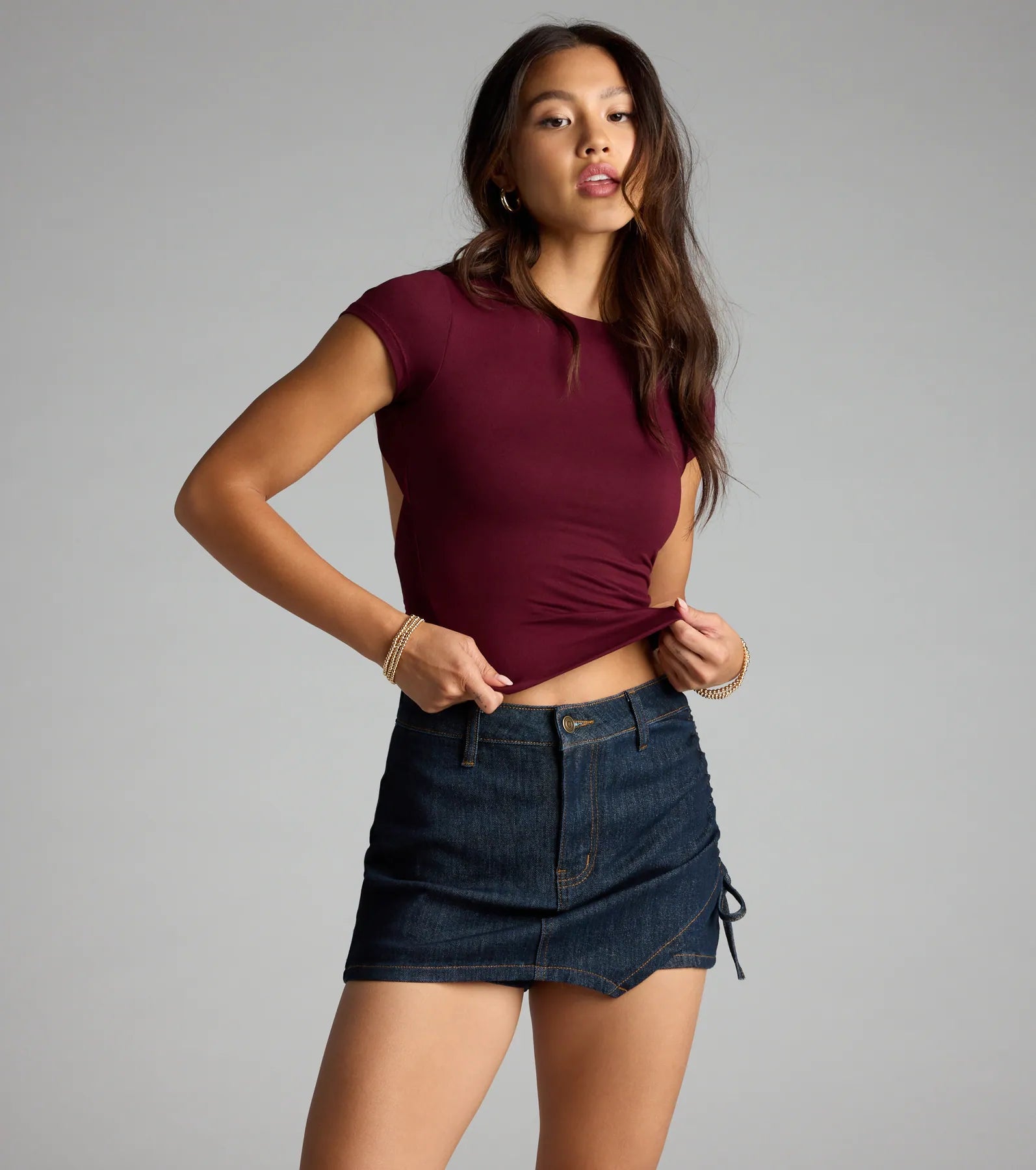 Baby Got Back Basic Crew Neck Crop Tee - Image 18