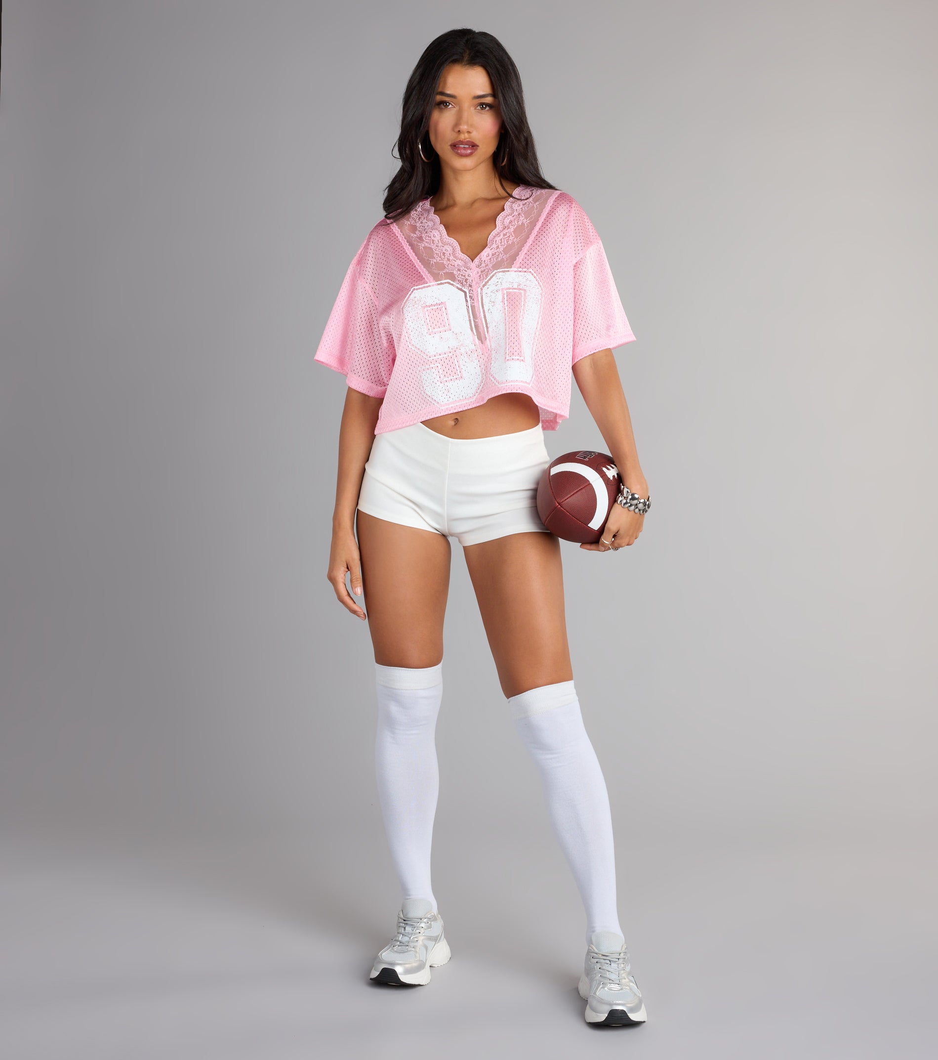90s Lace Trim Mesh Graphic Tee - Image 11