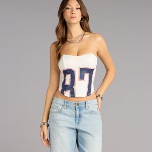 Game On Jersey 87 Corset Top