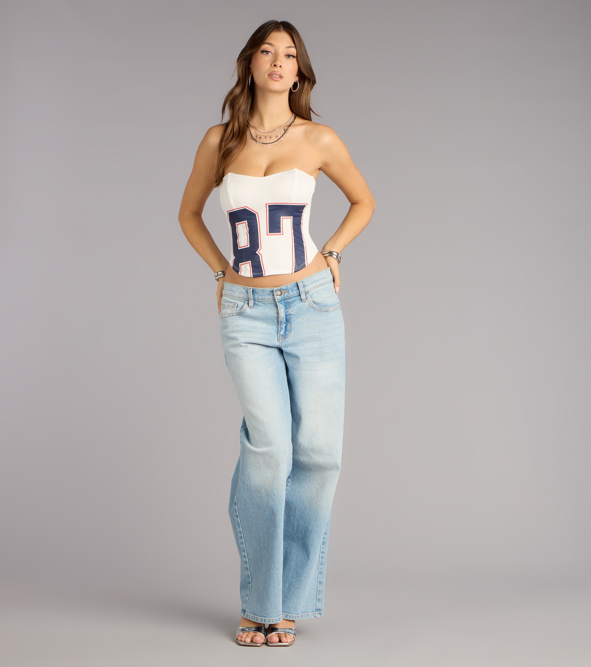 Game On Jersey 87 Corset Top - Image 3