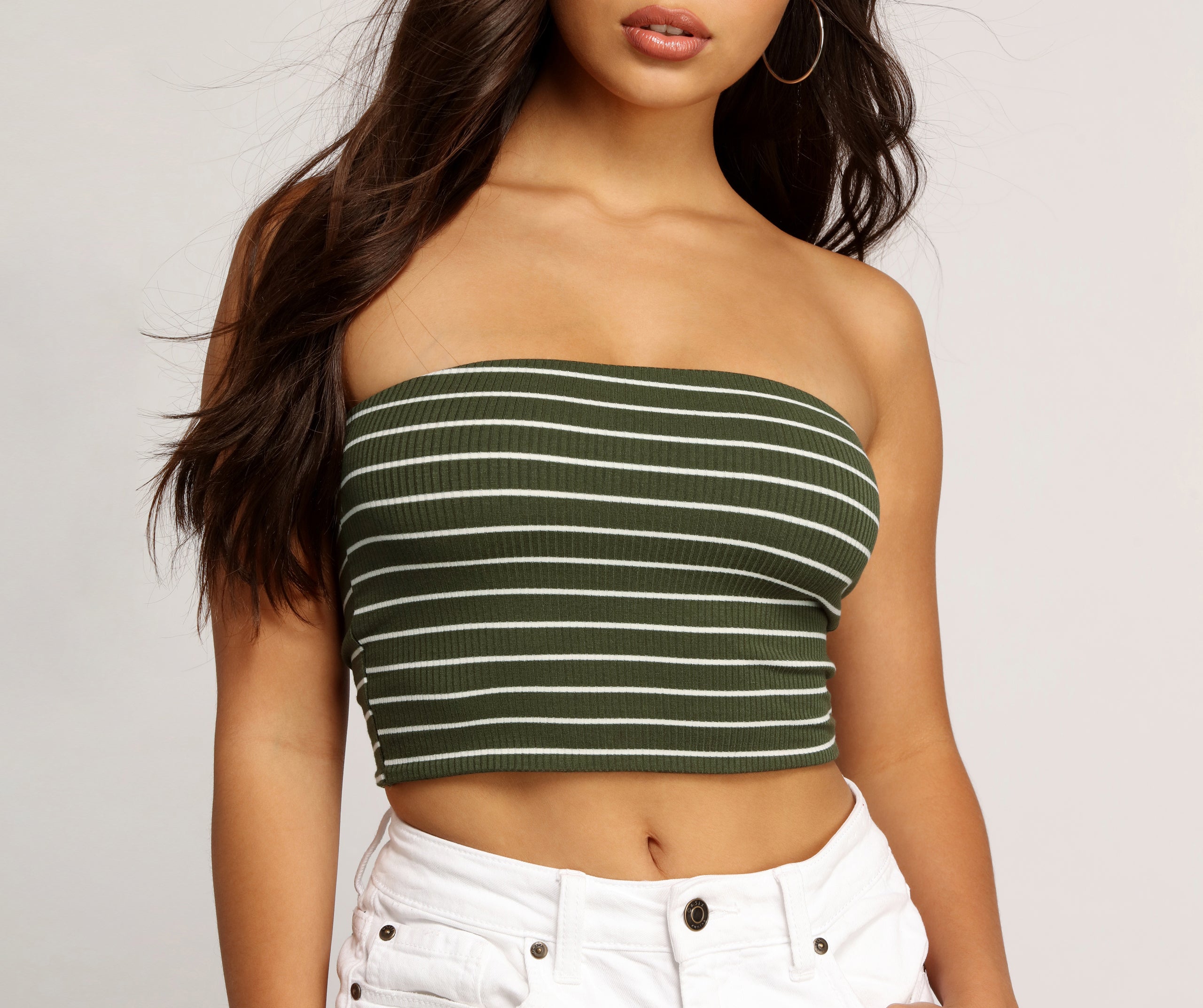 Parallel Lines Striped Tube Top - Image 10