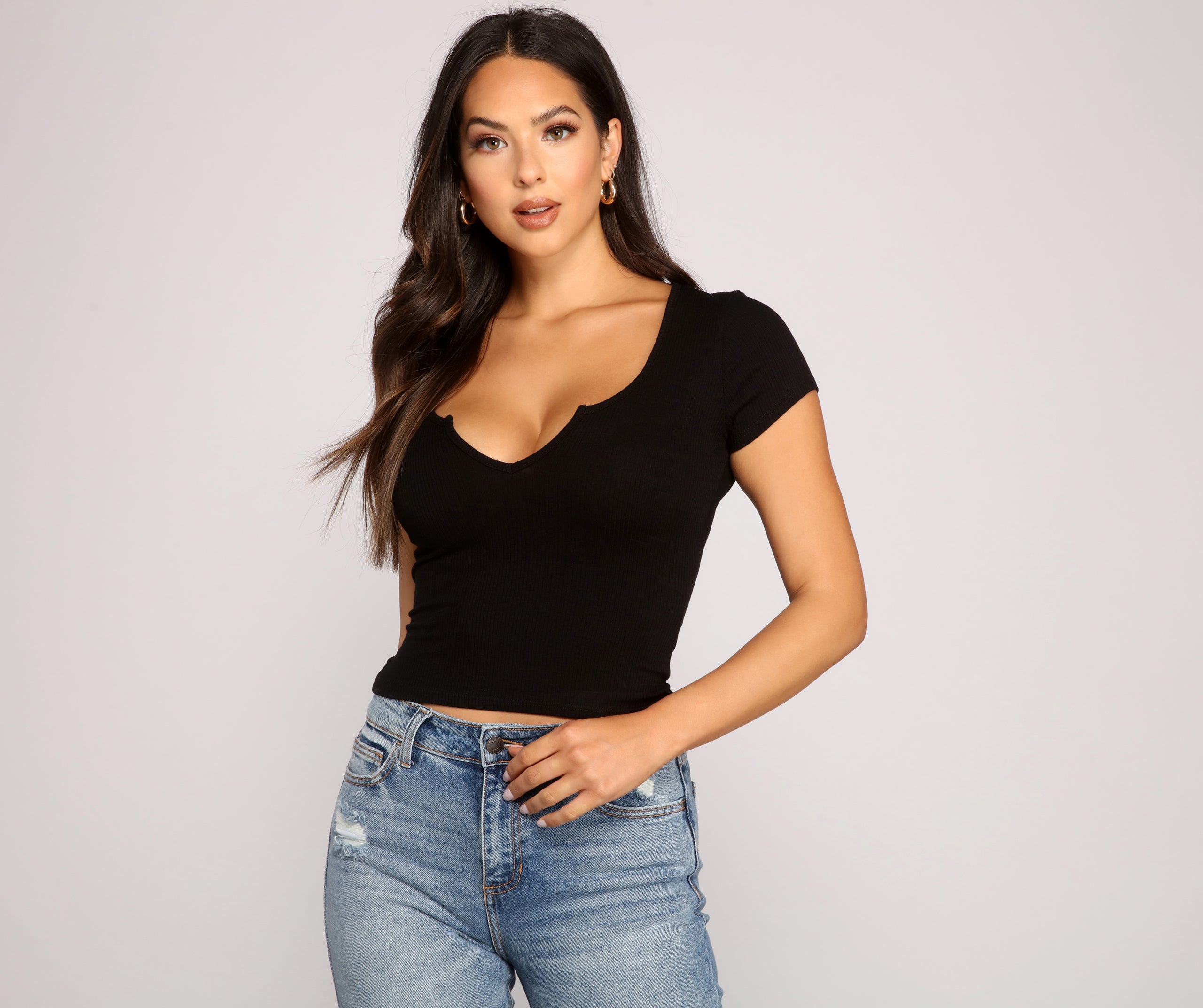 Feeling Basic Ribbed Knit Top - Image 13