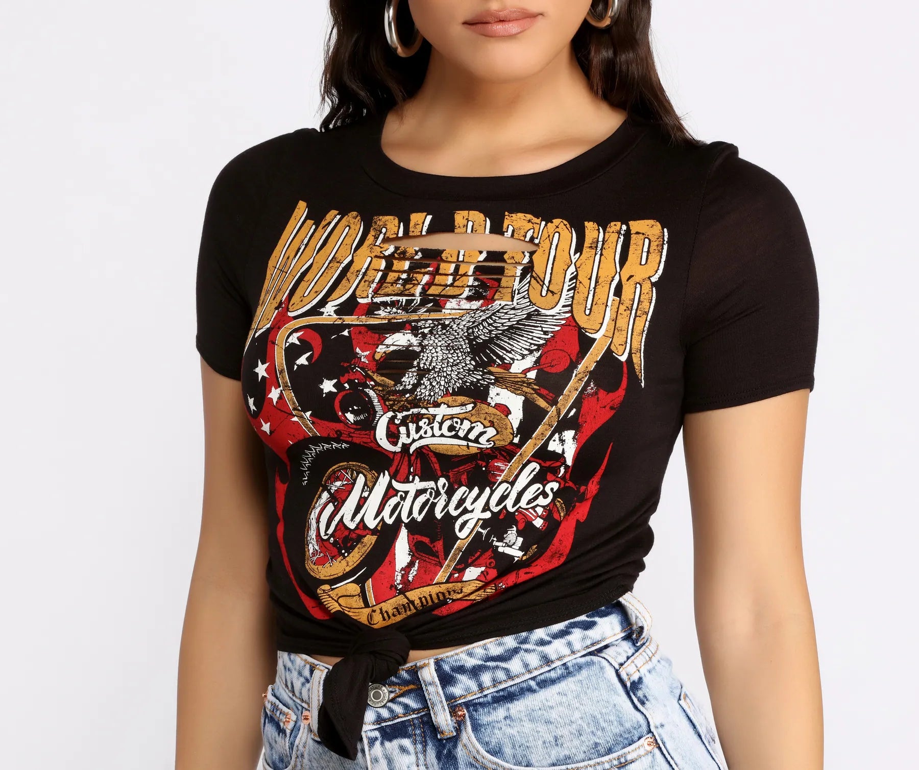 World Tour Bound Slashed Tee - Image 3