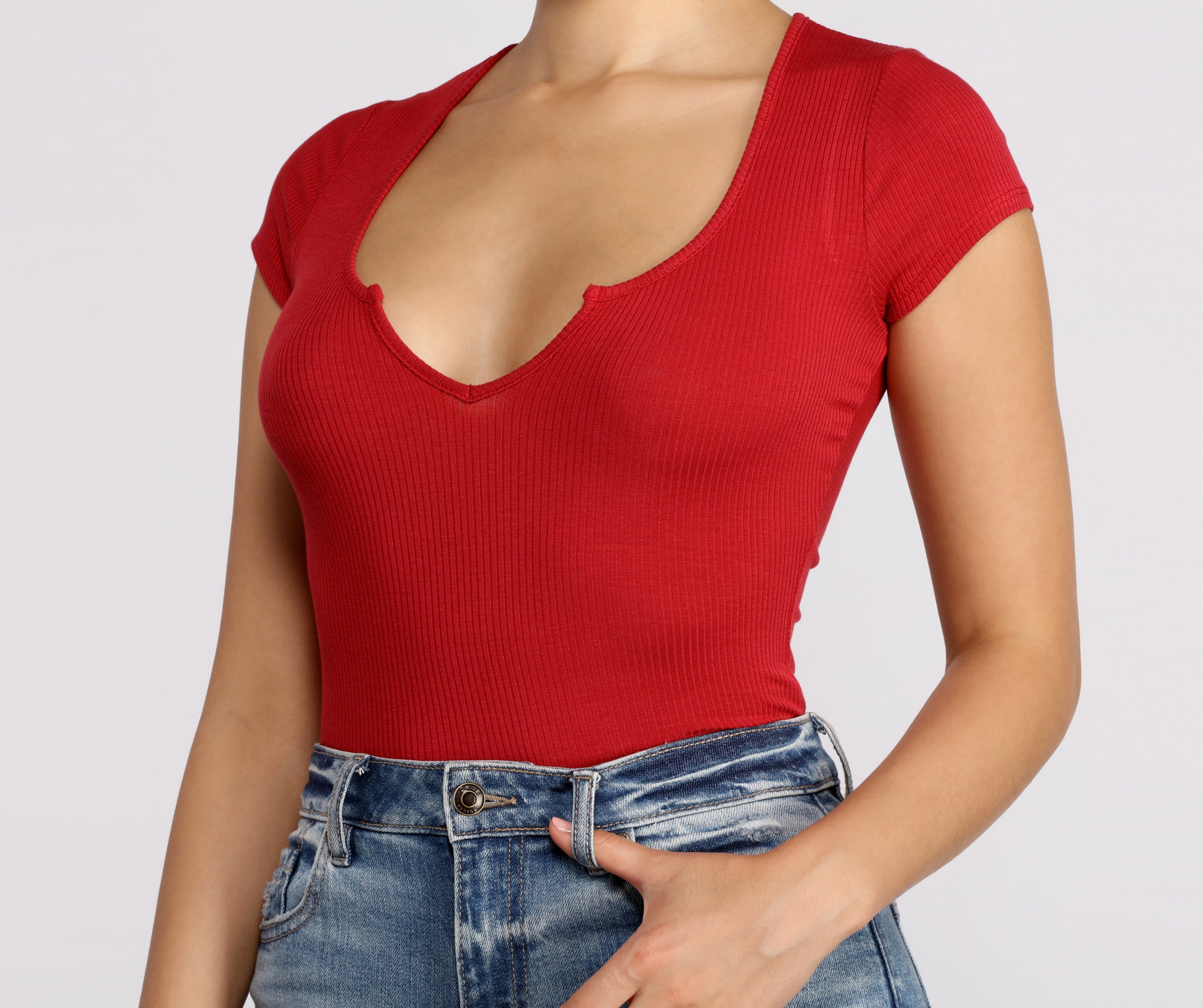 Feeling Basic Ribbed Knit Top - Image 23