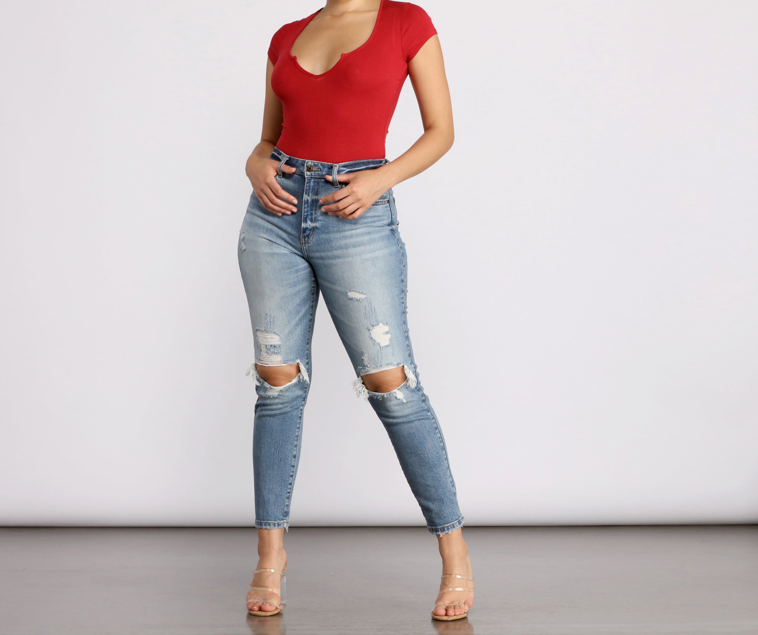 Feeling Basic Ribbed Knit Top - Image 24