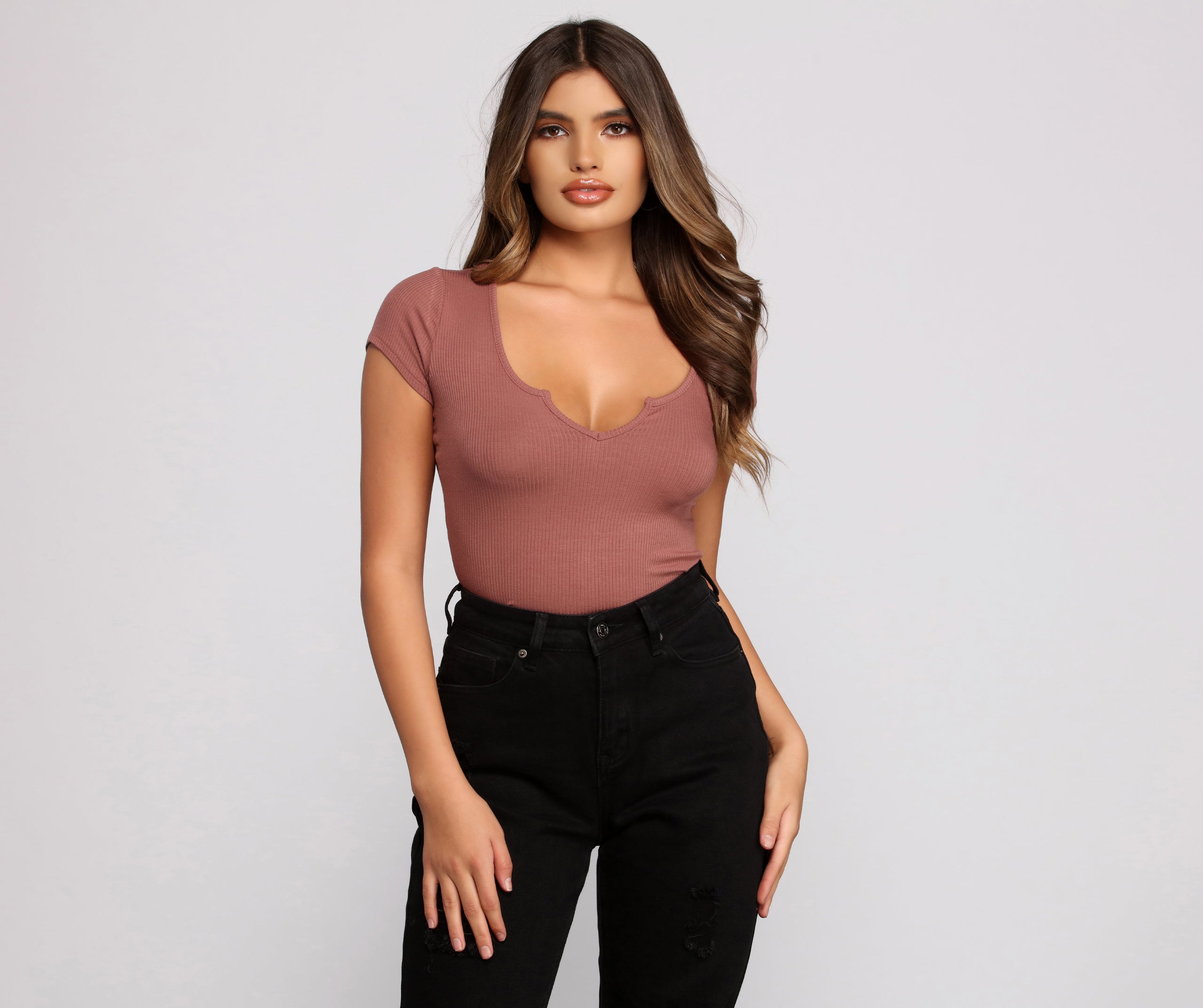 Feeling Basic Ribbed Knit Top - Image 17