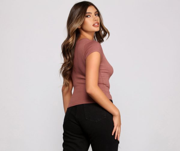 Feeling Basic Ribbed Knit Top - Image 18