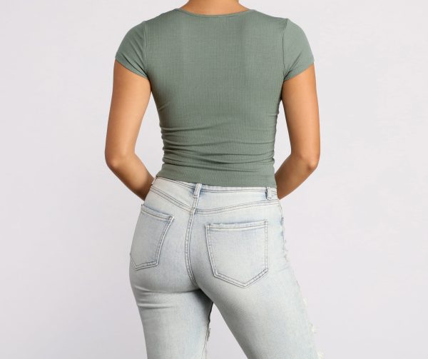 Feeling Basic Ribbed Knit Top - Image 10