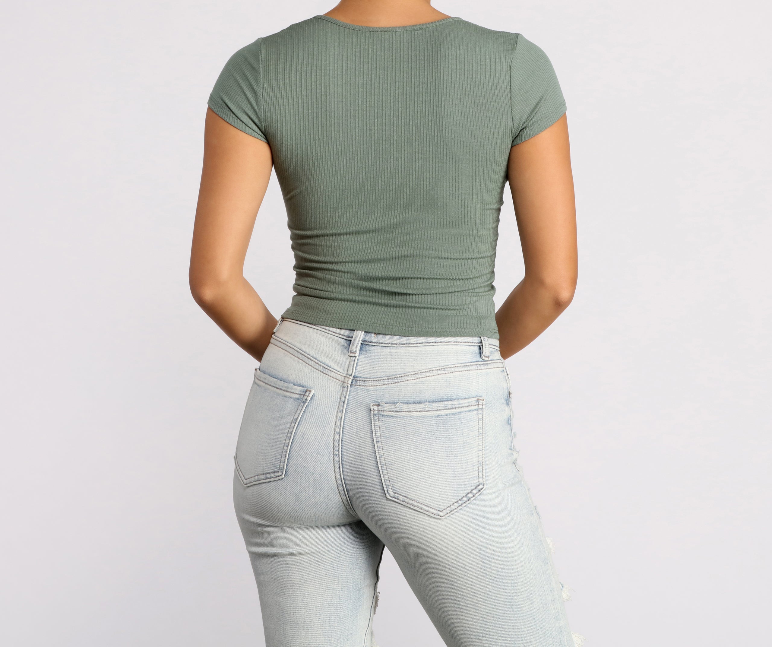 Feeling Basic Ribbed Knit Top - Image 10