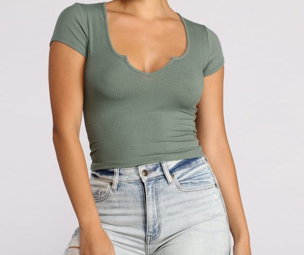 Feeling Basic Ribbed Knit Top - Image 11