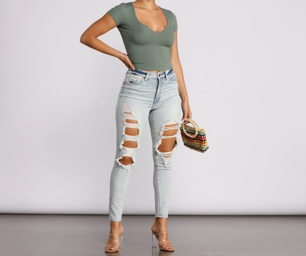 Feeling Basic Ribbed Knit Top - Image 12