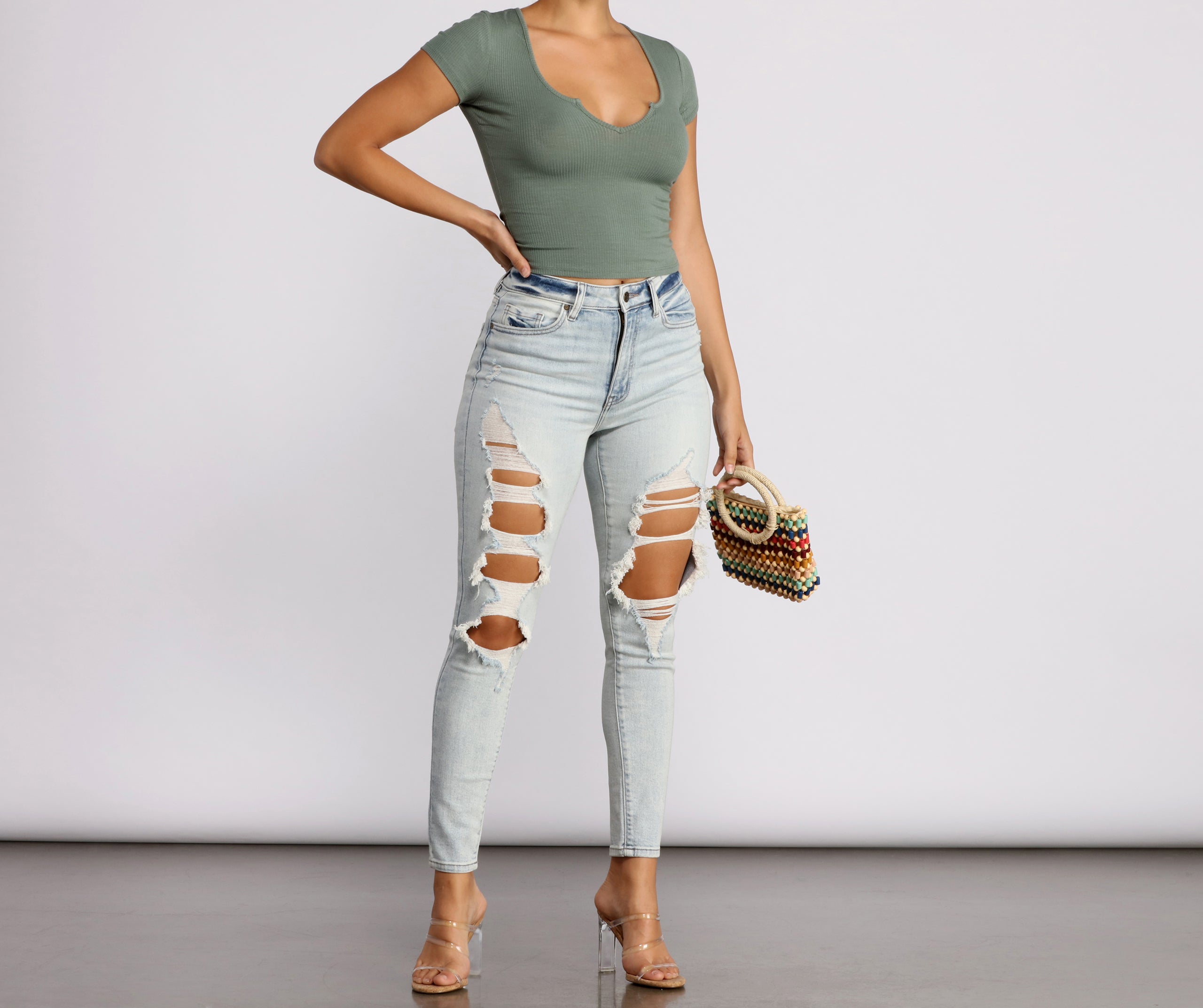 Feeling Basic Ribbed Knit Top - Image 12