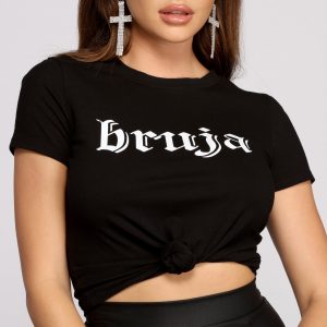 Bruja Graphic Cropped Tee