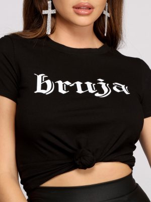 Bruja Graphic Cropped Tee