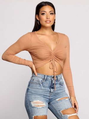 Draw Me In Ribbed Crop Top