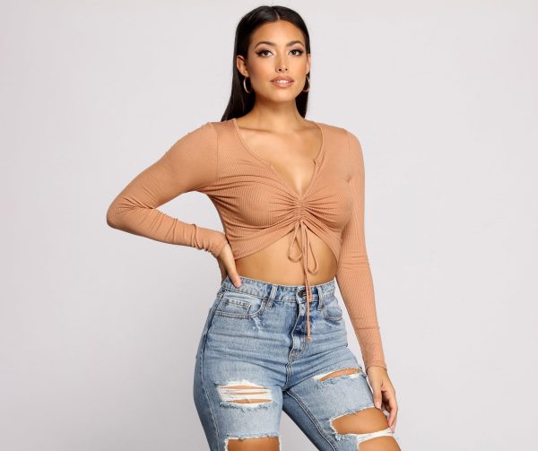 Draw Me In Ribbed Crop Top