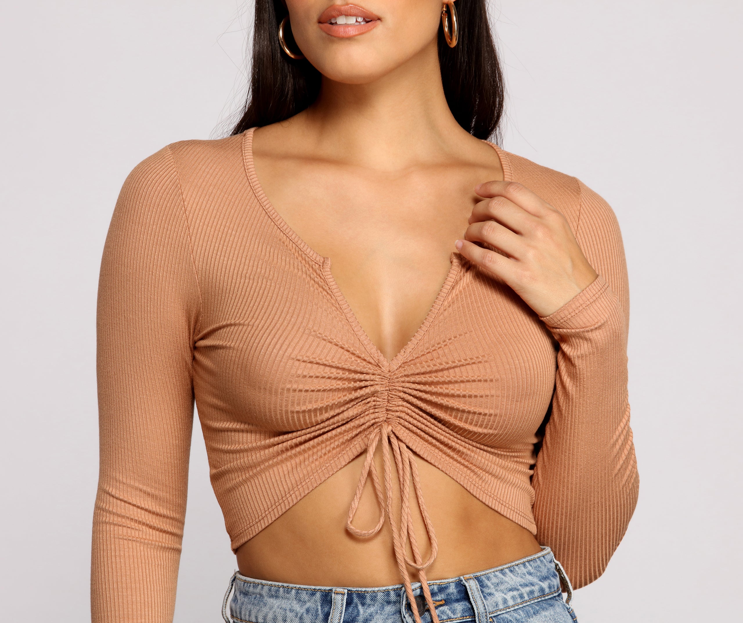 Draw Me In Ribbed Crop Top - Image 4